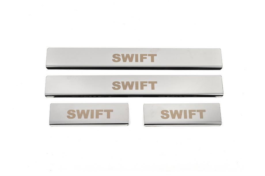 Suzuki Swift 2005–2010 RVS instaplijsten (4 stuks) Image
