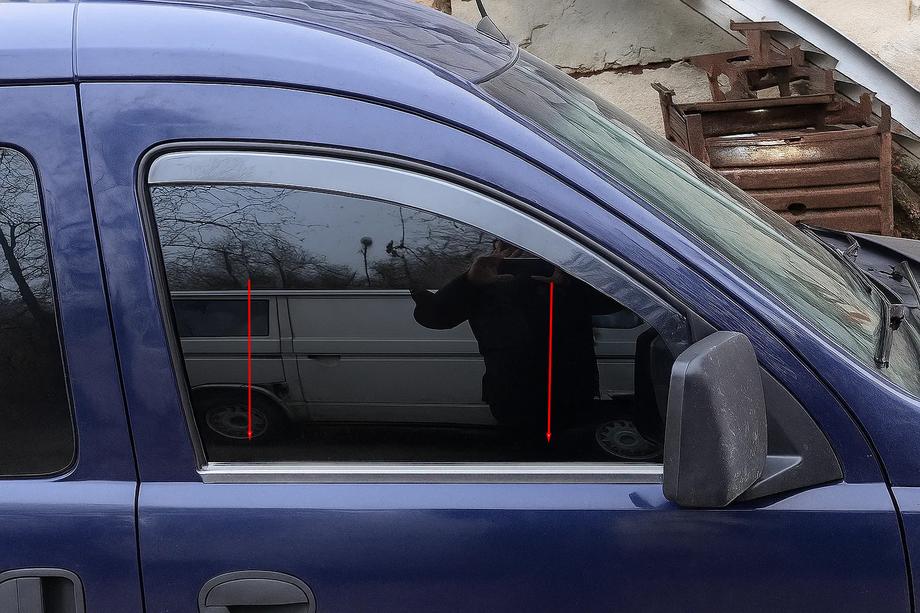 Opel Combo 2002–2012 Ruitlijst (2 stuks, RVS) Image