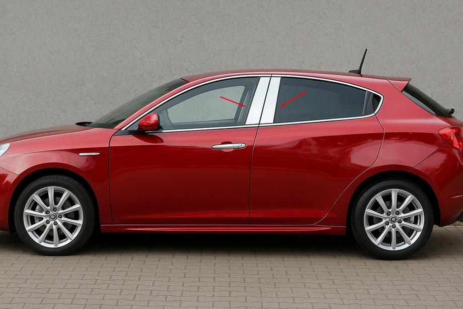 Alfa Romeo Giulietta 2010–2020 RVS deurstijlbekleding (4 stuks) Image