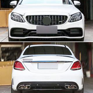 Bodykit met diffuser (AMG C63-designs 2018-2021) Mercedes C-klasse W205 2014–2021 foto 3
