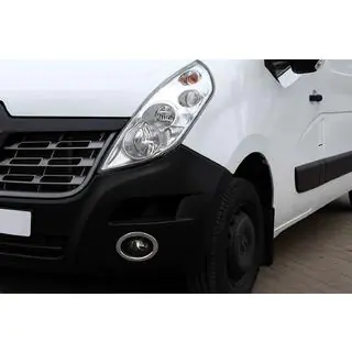 Chroom sierlijsten voor mistlampen Carmos (2 stuks, RVS) Nissan NV400 2010–2024 foto 3