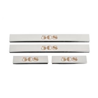Carmos dorpellijsten (set 4 stuks, RVS) Peugeot 508 2010–2018 foto 1