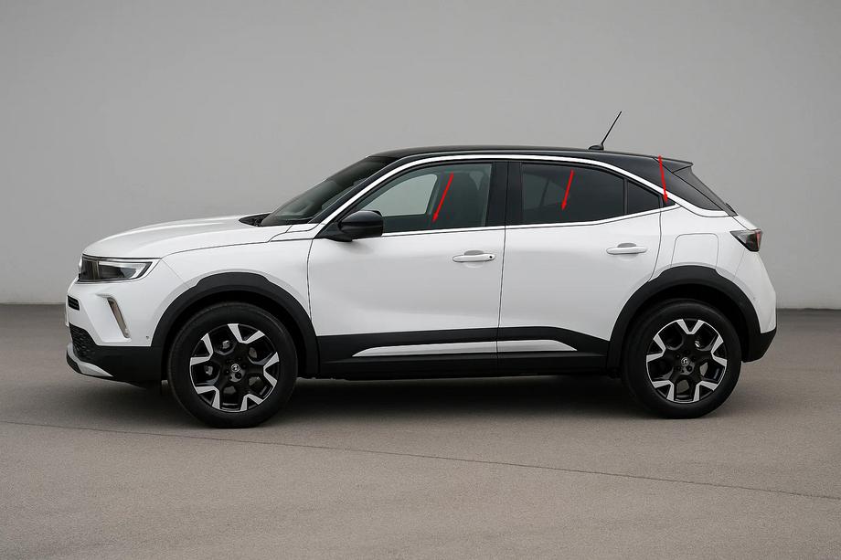 Opel Mokka 2021– Raamomlijsting (6-delig, RVS) Image