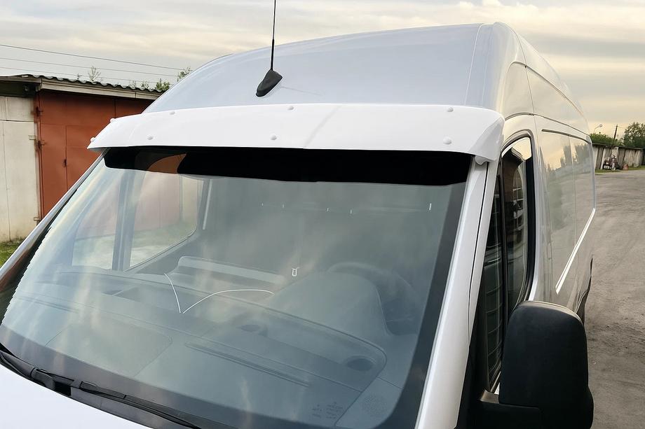 Volkswagen Crafter 2006–2016 Zonneklep voor voorruit op frame (Wit, 5 mm) Image