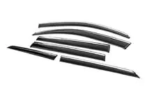 Toyota Land Cruiser Prado 150 2009–2023 Raamwindschermen met chromen sierlijst Niken Luxury (6 stuks) foto 3