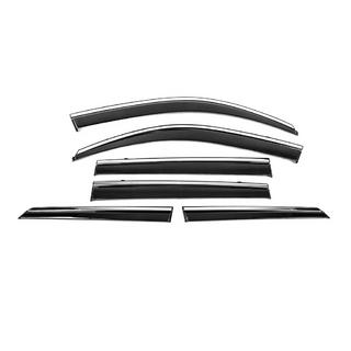 Raamwindschermen met chromen sierlijst Niken Luxury (6 stuks) Toyota Land Cruiser Prado 150 2009–2023 foto 2