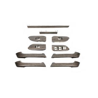 Set inlegstukken in donker houtlook Toyota Land Cruiser Prado 150 2009–2023 foto 1