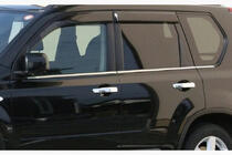 Nissan X-trail T31 2007–2014 B-keus Buitenste raamchroomlijst Carmos foto 1