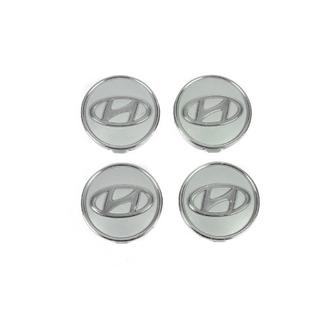 Grijze velgnaafdoppen hyun60tur-sir (59 mm / 55 mm, 4 stuks)
