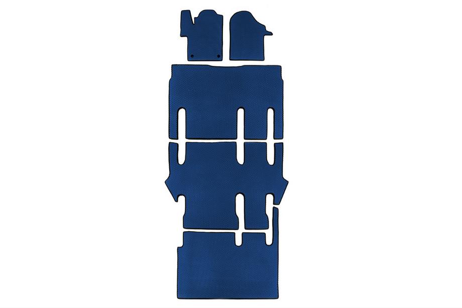 Mercedes Vito/V-klasse W447 2014– EVA automatten voor V-class, ExtraLong, 2 zijstukken (Alleen afhalen, volledige set interieur, blauw) Image