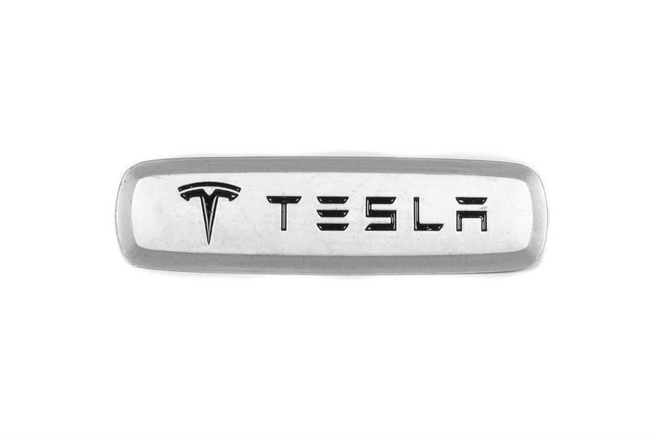 Tesla Aluminium badge voor automatten (1 st.) Image