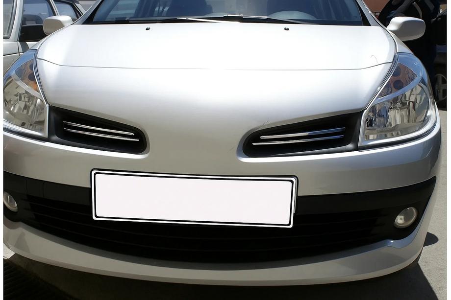 Renault Clio III 2005–2012 RVS grillijsten (set 4 stuks) Image