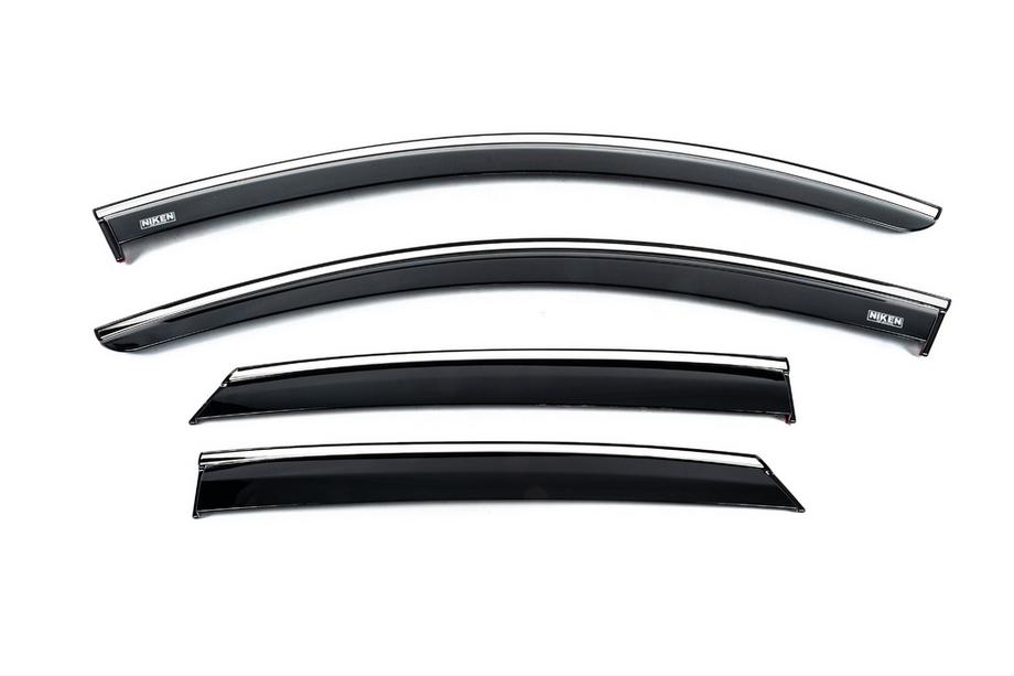 Opel Corsa F 2019– Raamwindschermen met chromen sierlijst (set van 4, Niken) Image