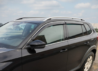 Skoda Kamiq 2019– Raamwindschermen met chroomstrip (2019-2023, 4 stuks, Niken) foto 1