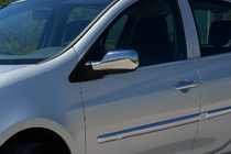 Renault Clio III 2005–2012 Buitenste raamlijstenset (4-delig, RVS) Carmos - Turks staal foto 1