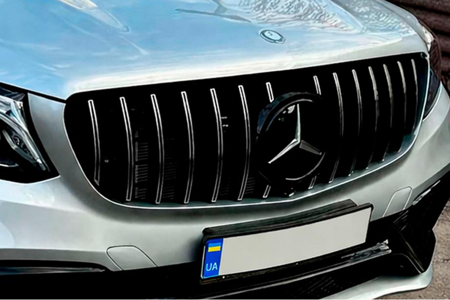 Mercedes GLC Coupé C253 2016–2023 Voorembleem onder glas, zwarte rand a0008880111 Foto 2
