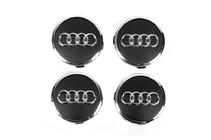 Audi Velg centerkappen 57/61 mm met ring (4 stuks, zwart) foto 1