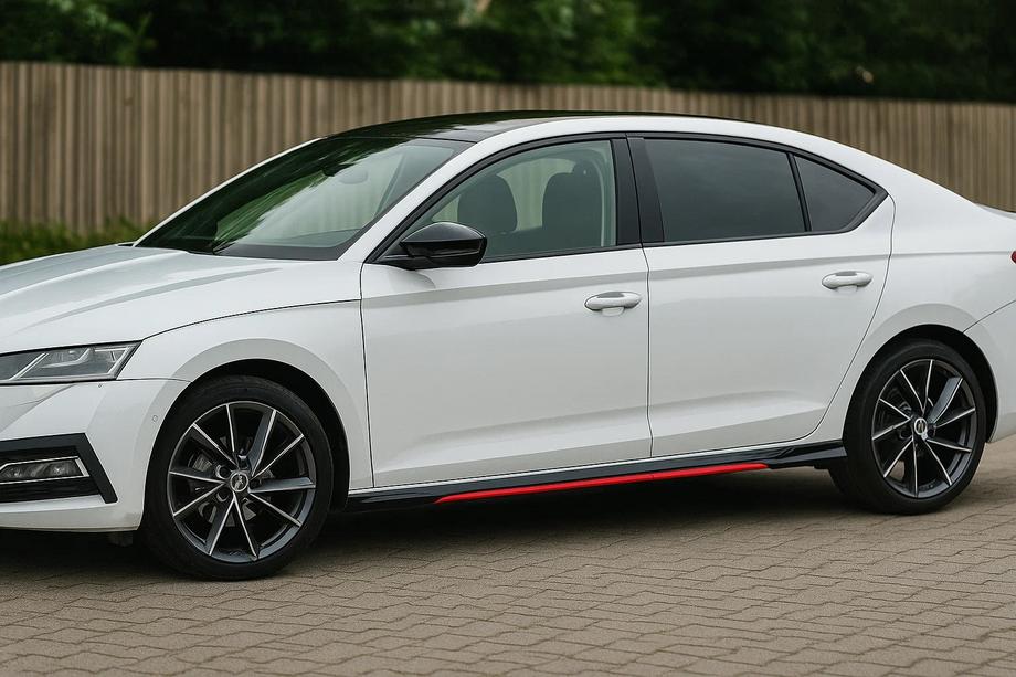 Universele side skirt dorpelcovers Niken Red (ABS) (4 stuks) Foto 1