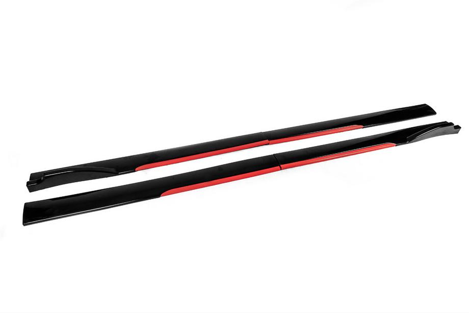 Universele side skirt dorpelcovers Niken Red (ABS) (4 stuks) Foto 4