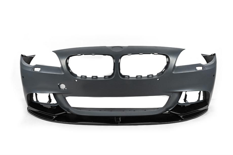BMW 5 Serie F10/F11 2010–2016 Voorbumper lip DPT Lip V-1 (voor M-Performance, hoogglans zwart) Foto 7