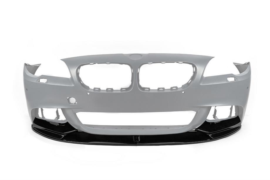 BMW 5 Serie F10/F11 2010–2016 Voorbumper lip DPT Lip V-1 (voor M-Performance, hoogglans zwart) Foto 4