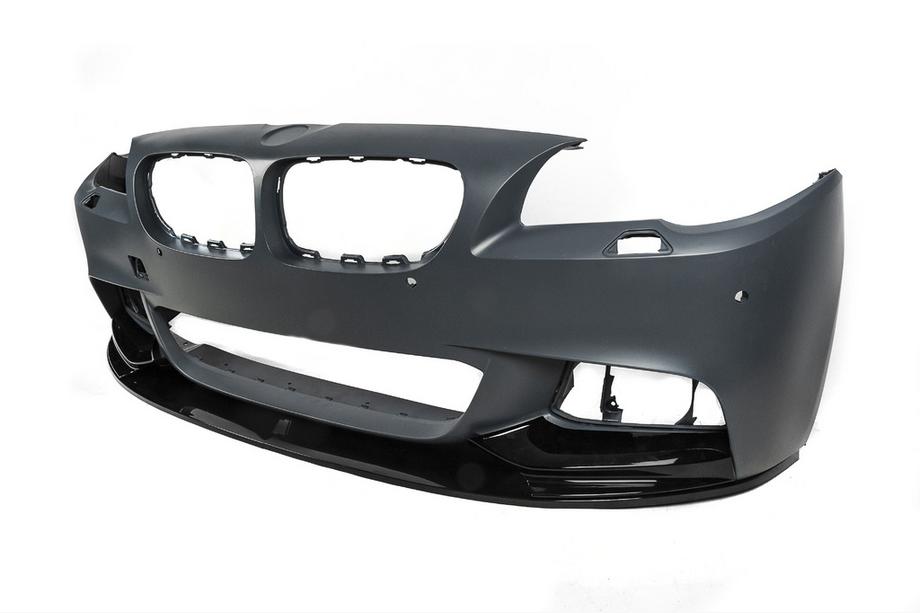 BMW 5 Serie F10/F11 2010–2016 Voorbumper lip DPT Lip V-1 (voor M-Performance, hoogglans zwart) Foto 10