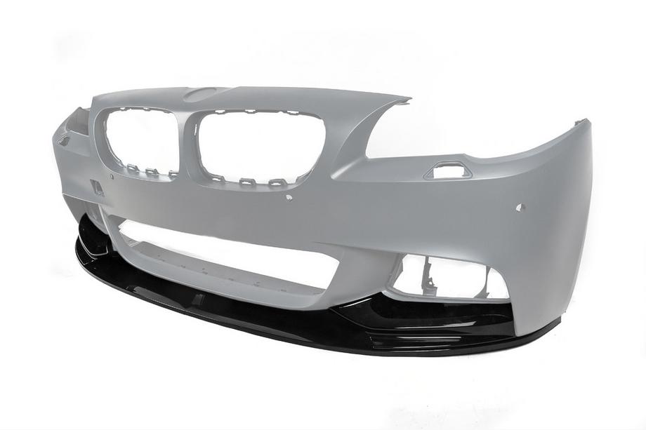 BMW 5 Serie F10/F11 2010–2016 Voorbumper lip DPT Lip V-1 (voor M-Performance, hoogglans zwart) Foto 6