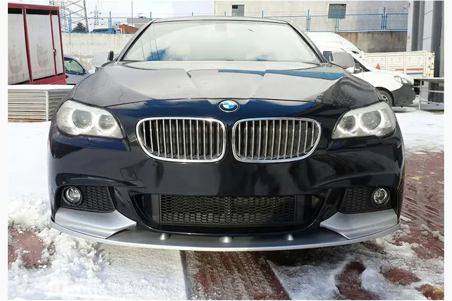 BMW 5 Serie F10/F11 2010–2016 Voorbumper lip DPT Lip V-2 (voor M-Performance, hoogglans zwart) Foto 5