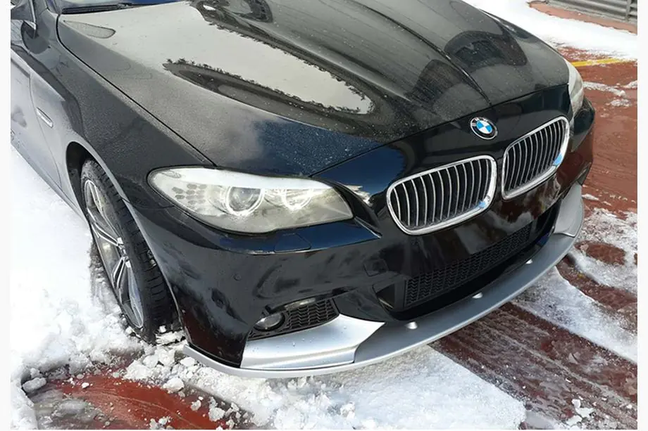 BMW 5 Serie F10/F11 2010–2016 Voorbumper lip DPT Lip V-2 (voor M-Performance, hoogglans zwart) Foto 2