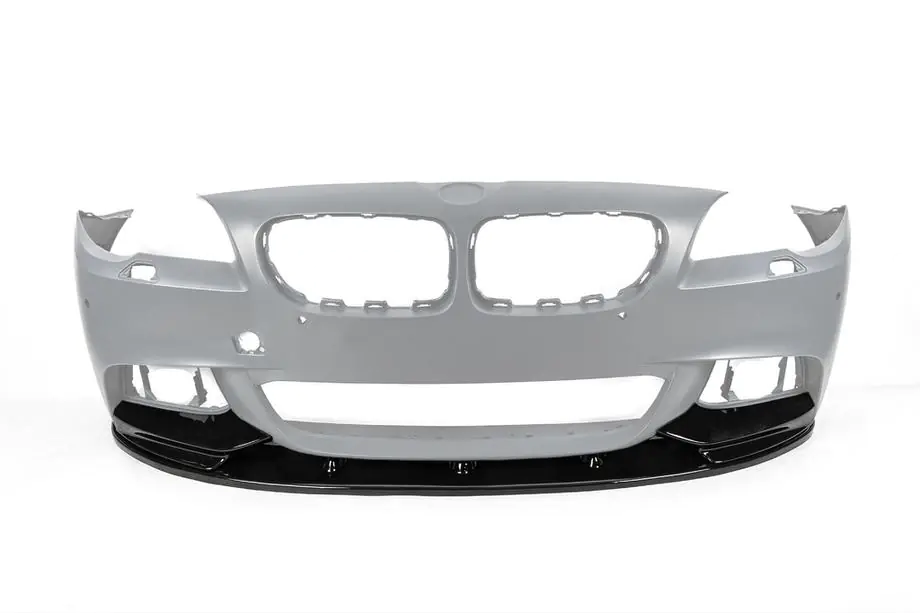 BMW 5 Serie F10/F11 2010–2016 Voorbumper lip DPT Lip V-2 (voor M-Performance, hoogglans zwart) Foto 3