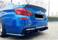 BMW 5 Serie F10/F11 2010–2016 Achterdiffuser DPT V-1 (voor M-Performance, hoogglans zwart) foto 6