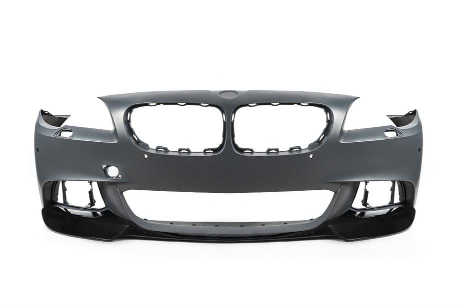 BMW 5 Serie F10/F11 2010–2016 Frontbumper lip spoiler DPT Lip V-3 (voor M-Performance, hoogglans zwart) Foto 8