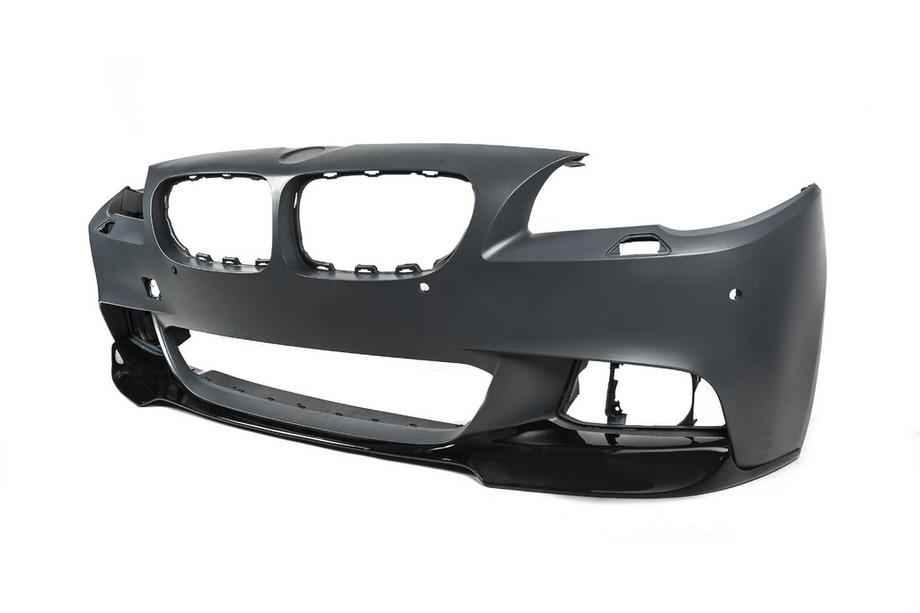 BMW 5 Serie F10/F11 2010–2016 Frontbumper lip spoiler DPT Lip V-3 (voor M-Performance, hoogglans zwart) Foto 13