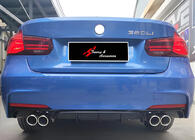 BMW 3 Serie F30/F31 2012–2019 Achterdiffuser DPT V-2 (voor M Performance, hoogglans zwart) foto 1