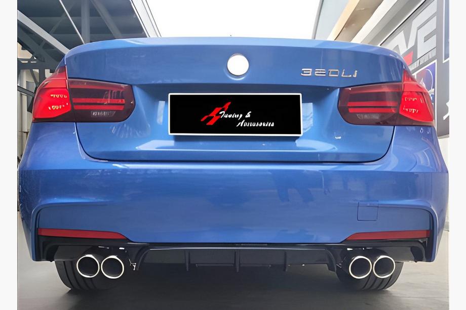 BMW 3 Serie F30/F31 2012–2019 Achterdiffuser DPT V-2 (voor M Performance, hoogglans zwart) Image