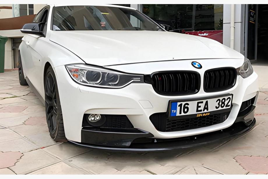 BMW 3 Serie F30/F31 2012–2019 DPT Lip frontbumper lipspoiler (voor M-Performance, hoogglans zwart) Foto 1