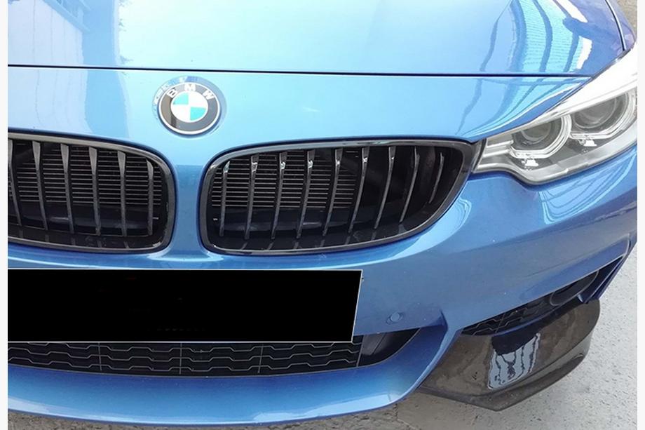BMW 4 Serie F32/F33/F36 2012–2020 Voorbumper lip DPT Flap V-1 (voor M-Technic, hoogglans zwart) Foto 5