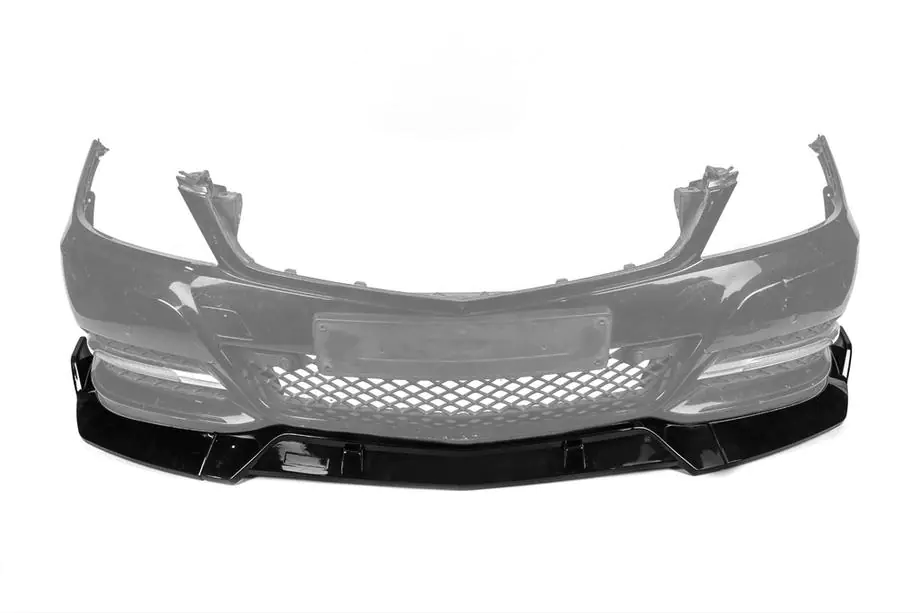 Mercedes C-klasse W204 2007–2015 Lipspoiler voorbumper DPT V1 (2011-2015, glanzend zwart) Foto 6