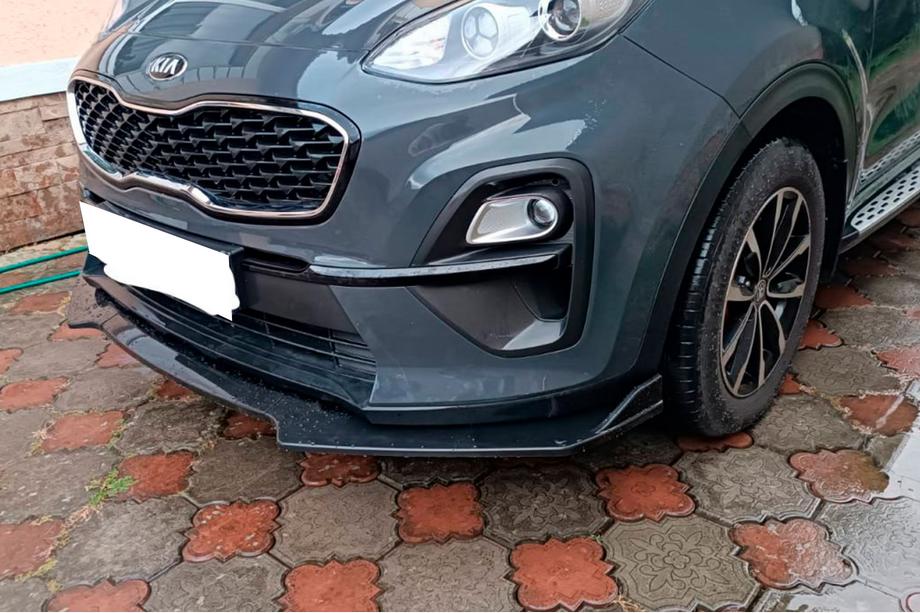 Universele frontlip spoiler DPT V-1 (ABS, hoogglans zwart) Foto 6