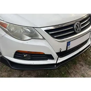 Universele front lip spoiler DPT V-2 (ABS, hoogglans zwart) foto 2