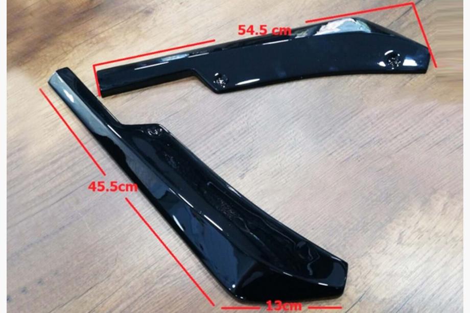 Universele flap-appendages voor achterbumper DPT (ABS) (2 stuks) (glans zwart) Foto 5