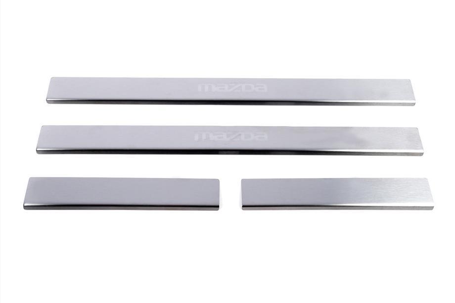 Mazda 3 2003–2009 Carmos dorpellijsten (4 stuks, RVS) V-2 Image