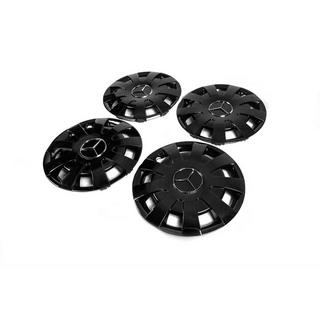 Wieldoppen zwart ABS (1-ring, set 4 st.) foto 2