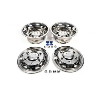 RVS wieldoppen Exclusive V1 (2-delig, set van 4) Mercedes Sprinter W907/W910 2018– foto 1