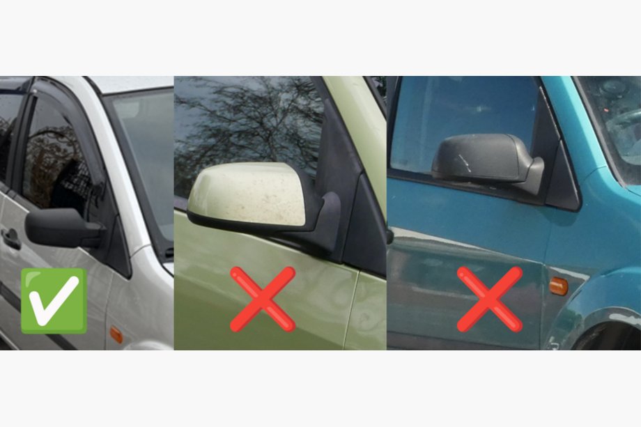 Ford Fiesta 2002–2008 Spiegelkappen BMW-Style V1 (2 stuks) Foto 5
