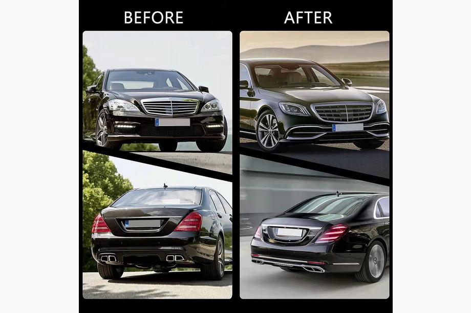 Mercedes S-class W221 2005–2013 Facelift kit voor W222 AMG S63 Foto 3