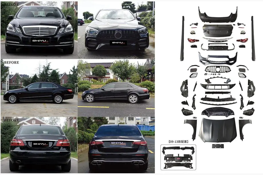 Mercedes E-klasse W212 2009–2016 Facelift-/restylingkit voor W213 E63 AMG 2024 Image