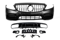 Mercedes C-klasse W205 2014–2021 Bodykit met diffuser voor Coupe (AMG C63-designs 2018-2021) foto 1