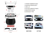 Mercedes A-Klasse W177 2018– AMG A45 bodykit (type-B) foto 2