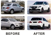 Mercedes ML W164 2005–2011 Faceliftkit voor W166 GLE63 AMG foto 3